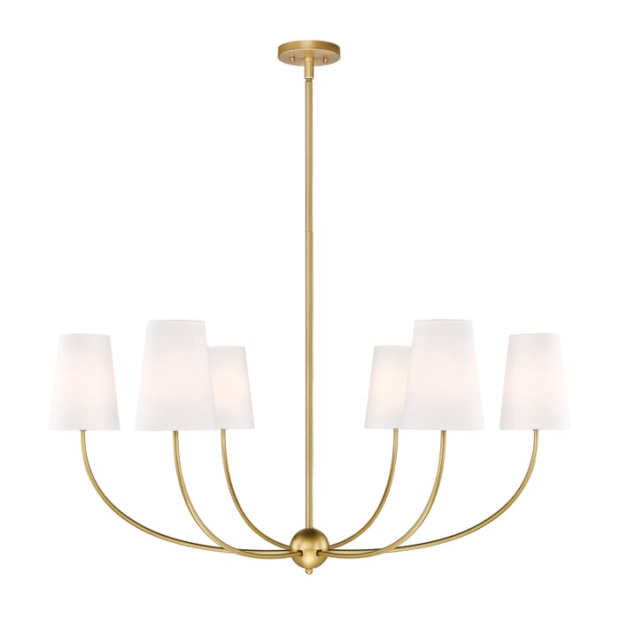 Shannon 6-Light Chandelier in Rubbed Brass Shannon 6-Light Chandelier in Rubbed Brass