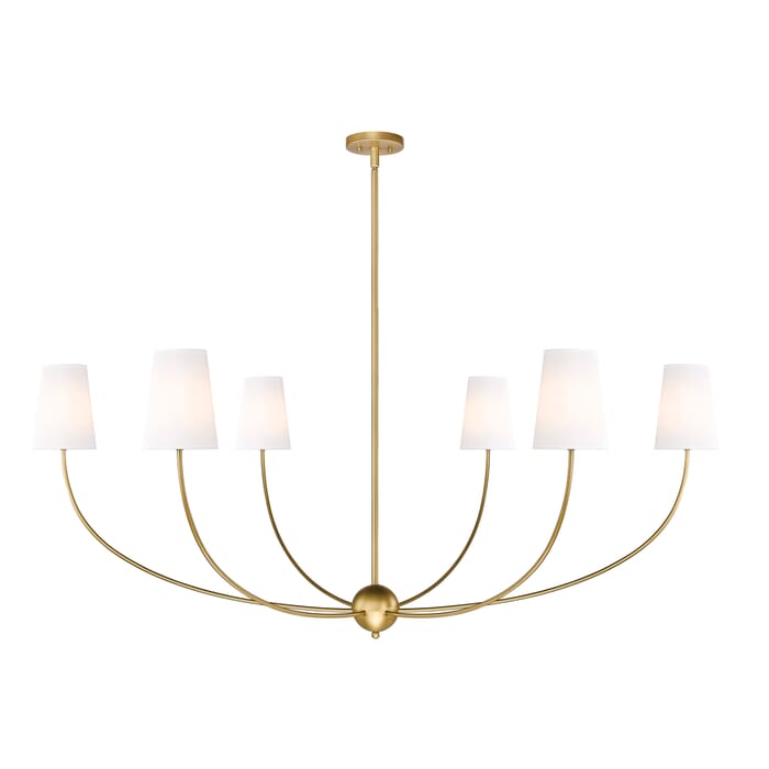 Shannon 6-Light Chandelier in Rubbed Brass Shannon 6-Light Chandelier in Rubbed Brass