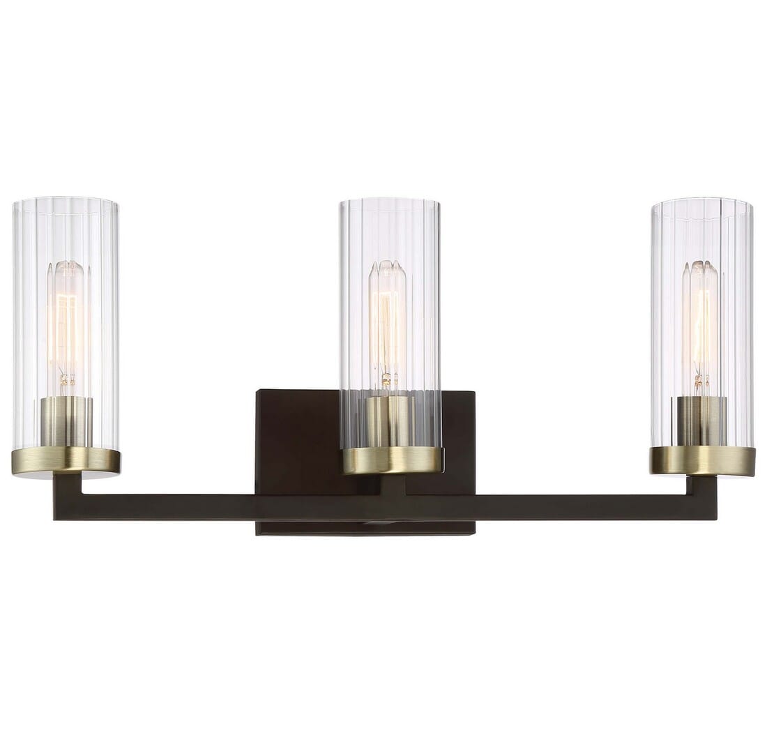 Ainsley Court 3-Light Bathroom Vanity Light in Aged Kinston Bronze