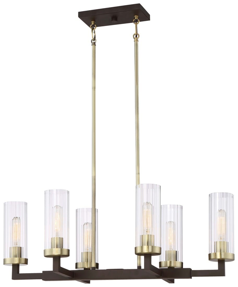 Ainsley Court 6-Light 17" Pendant Light in Aged Kinston Bronze with Brushed