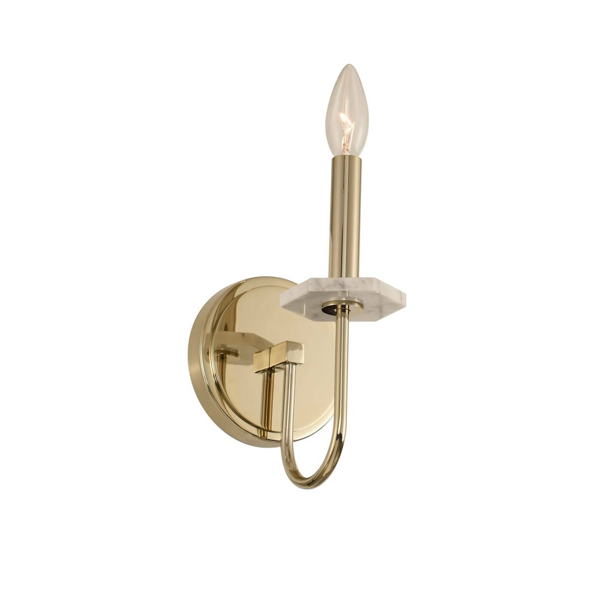 Carrara 12" Wall Sconce in Champagne Gold