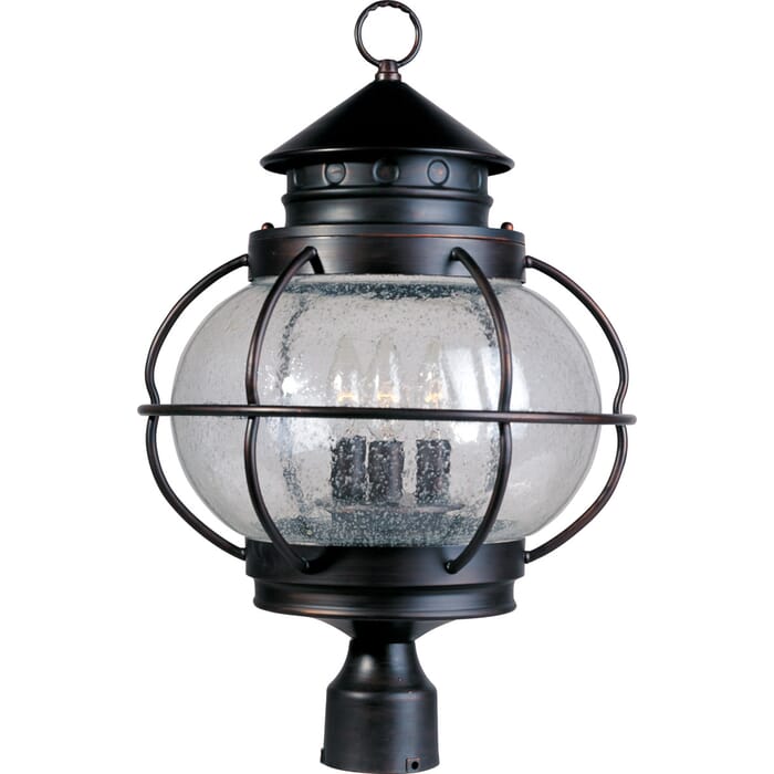 Maxim Lighting Portsmouth 3-Lt 22" Outdoor Post Mt., Bronze Maxim Lighting Portsmouth 3-Lt 22" Outdoor Post Mt., Bronze