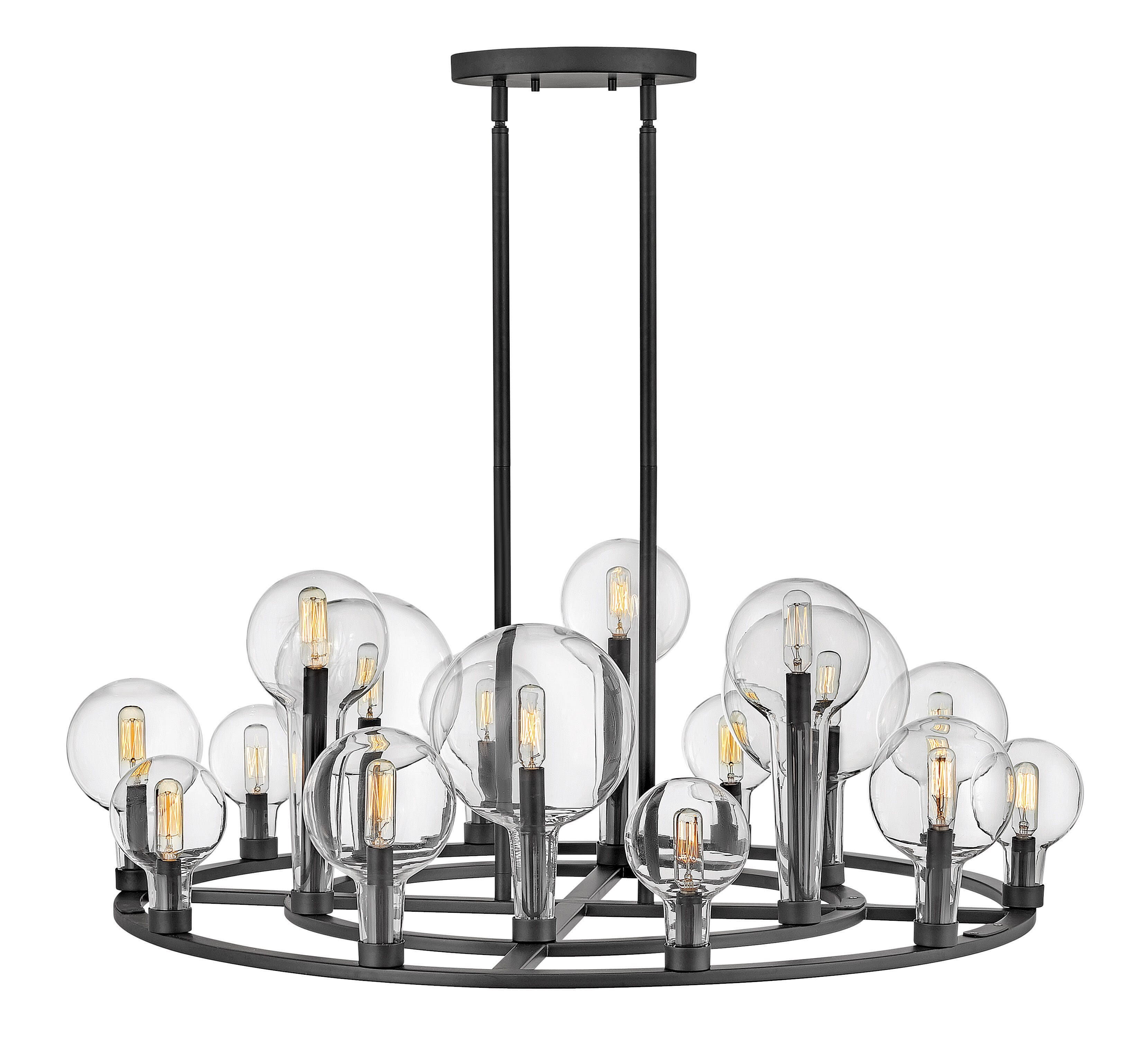 Black LED Chandelier from the Alchemy Collection