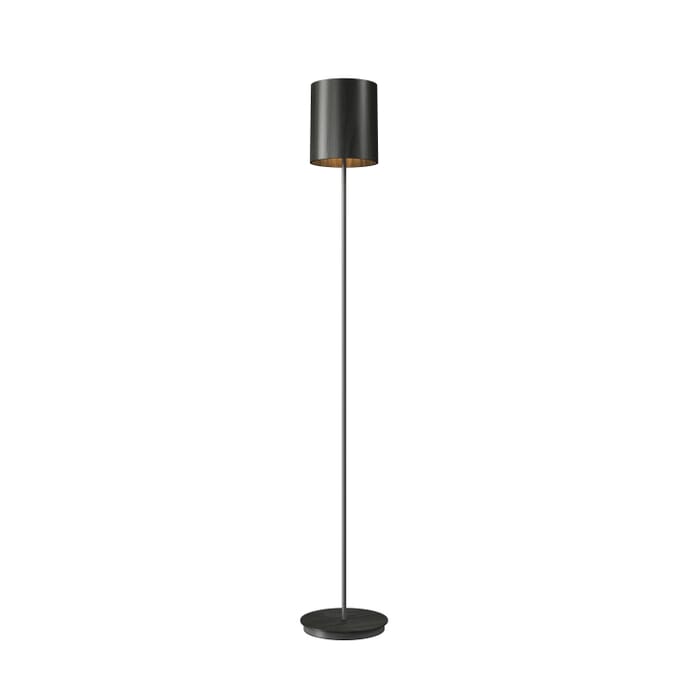 Cylindrical 1-Light Floor Lamp in Charcoal Cylindrical 1-Light Floor Lamp in Charcoal