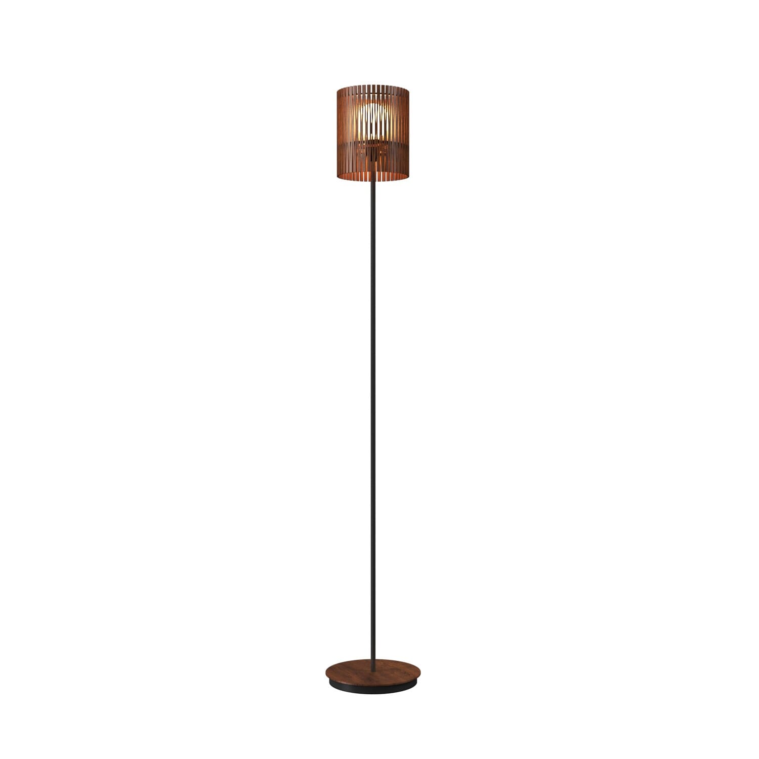 Living Hinges 1-Light Floor Lamp in Imbuia