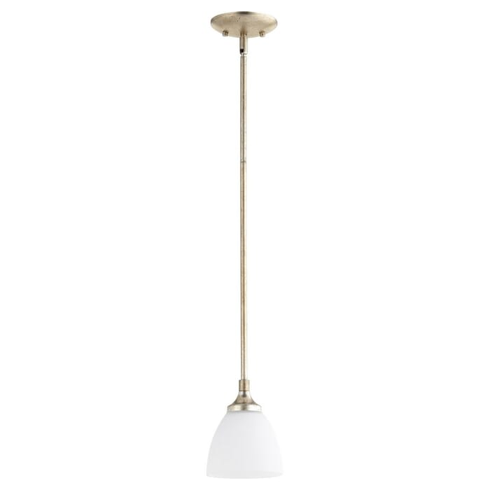Quorum Enclave 6" Pendant Light in Aged Silver Leaf Quorum Enclave 6" Pendant Light in Aged Silver Leaf
