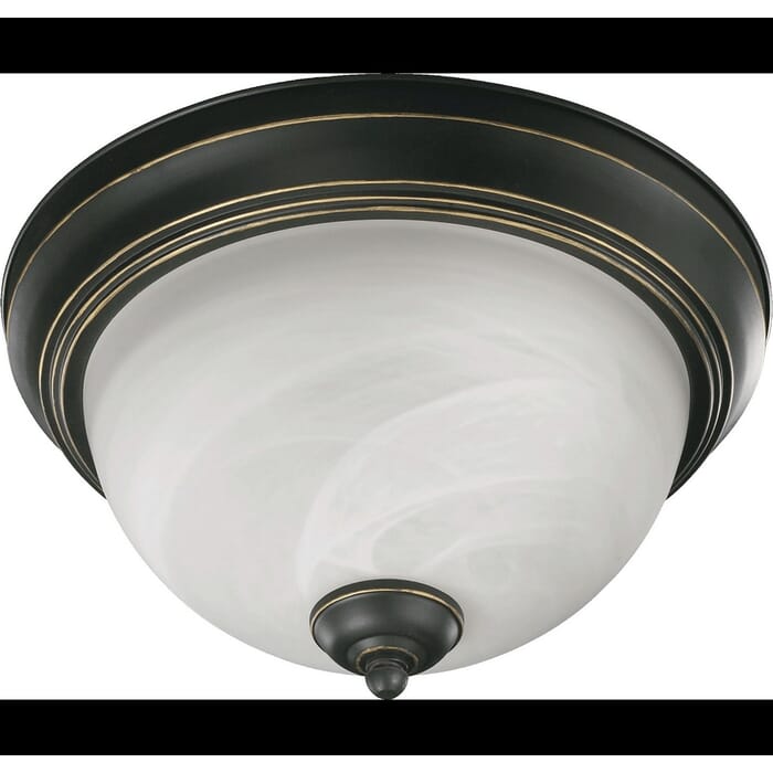 Quorum Quorum Home 2-Light 12" Ceiling Light in Old World Quorum Quorum Home 2-Light 12" Ceiling Light in Old World
