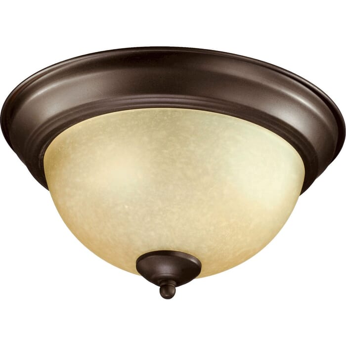 Quorum Transitional 2-Light 11" Ceiling Light in Oiled Bronze Quorum Transitional 2-Light 11" Ceiling Light in Oiled Bronze