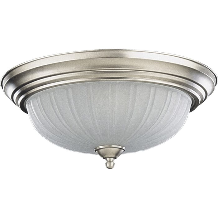 Quorum 3-Light 16" Ceiling Light in Satin Nickel Quorum 3-Light 16" Ceiling Light in Satin Nickel