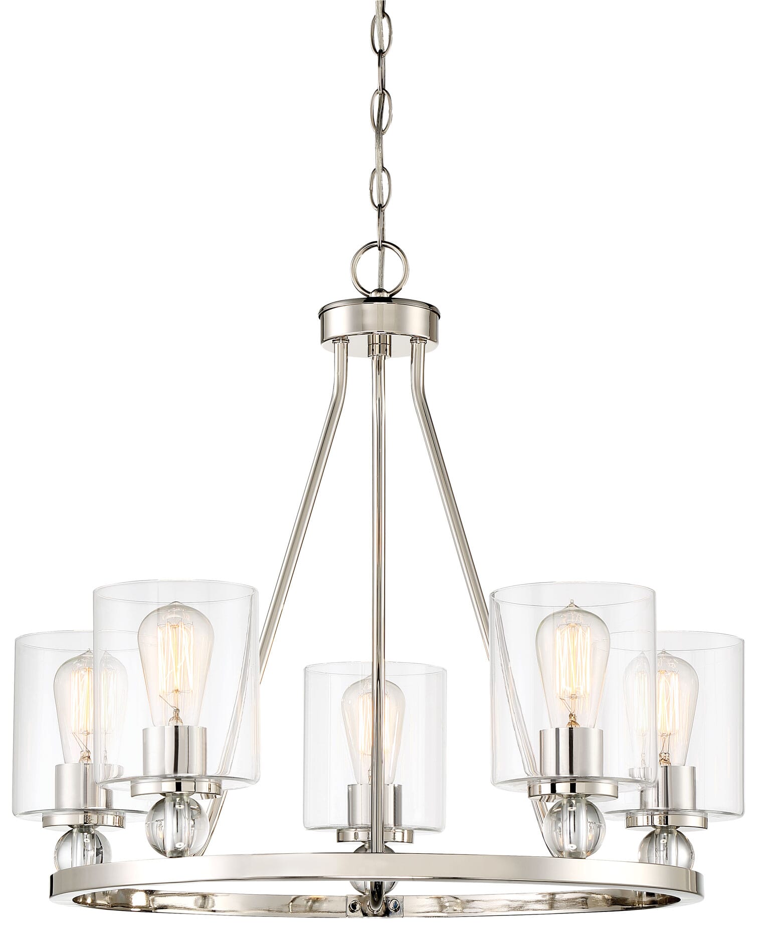 polished nickel bathroom chandelier