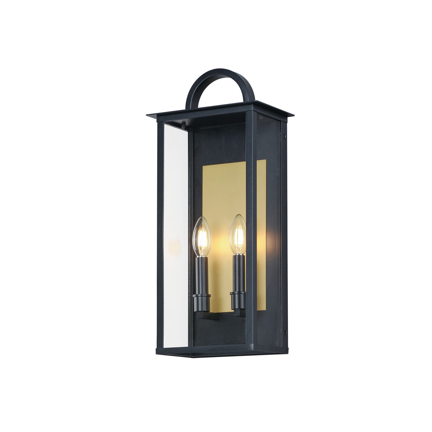 Black Two Light Outdoor Wall Sconce from the Manchester Collection