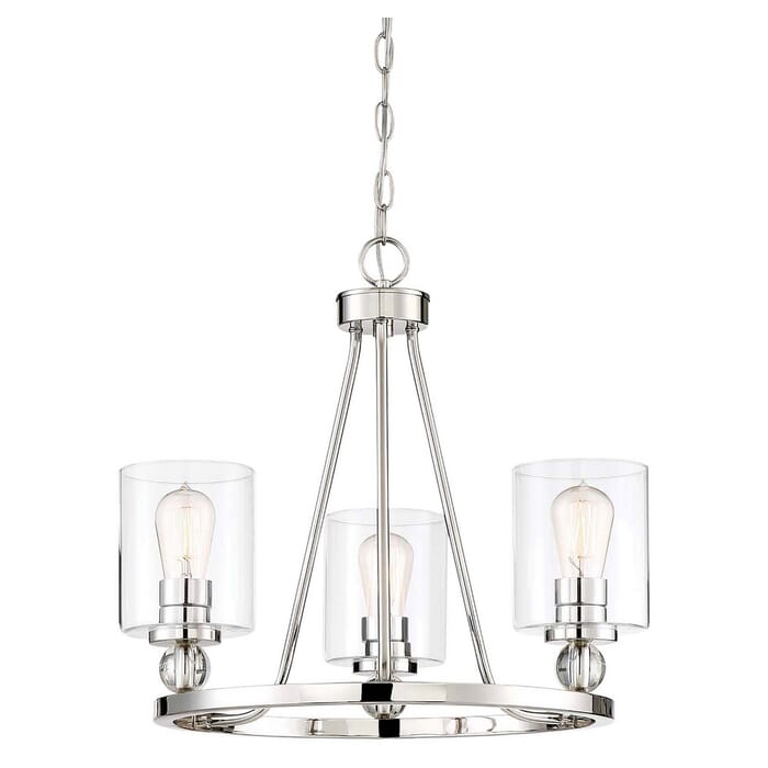 Minka Lavery Studio 5 3-Light Transitional Chandelier in Platinum Minka Lavery Studio 5 3-Light Transitional Chandelier in Platinum
