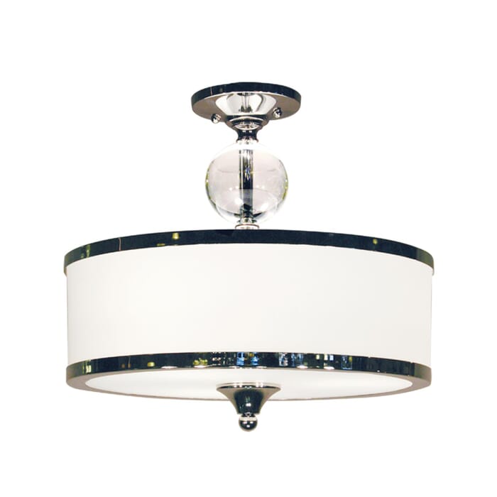 Z-Lite Cosmopolitan 3-Light Semi Flush Mount Ceiling Light In Chrome Z-Lite Cosmopolitan 3-Light Semi Flush Mount Ceiling Light In Chrome