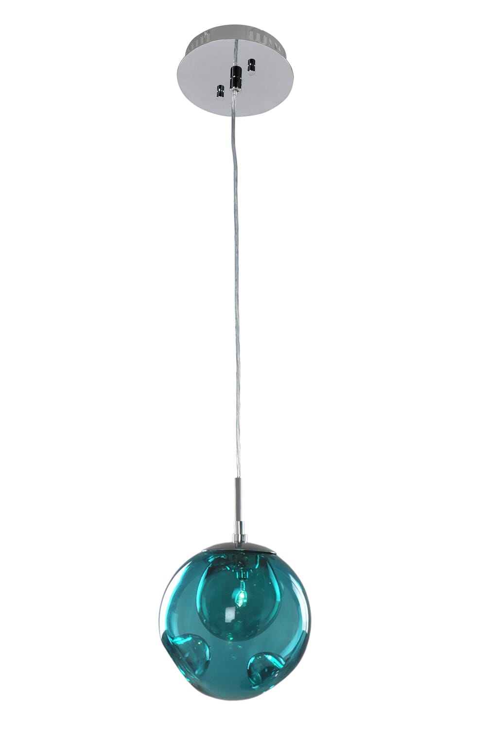 Chrome One Light Mini Pendant from the Meteor Collection