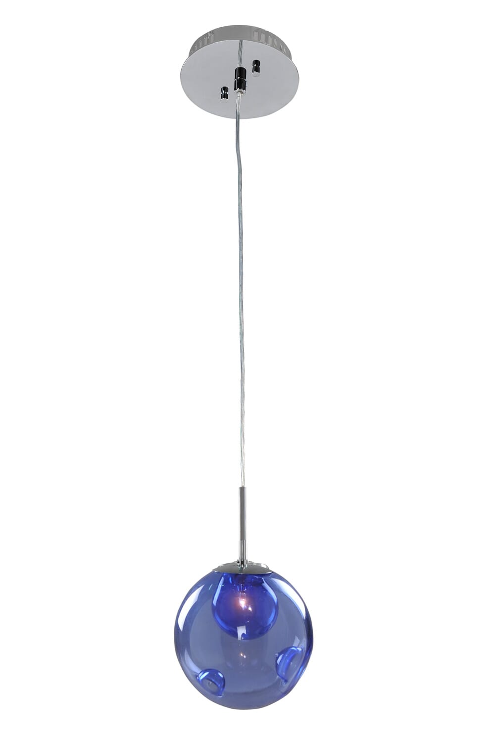 Chrome One Light Mini Pendant from the Meteor Collection