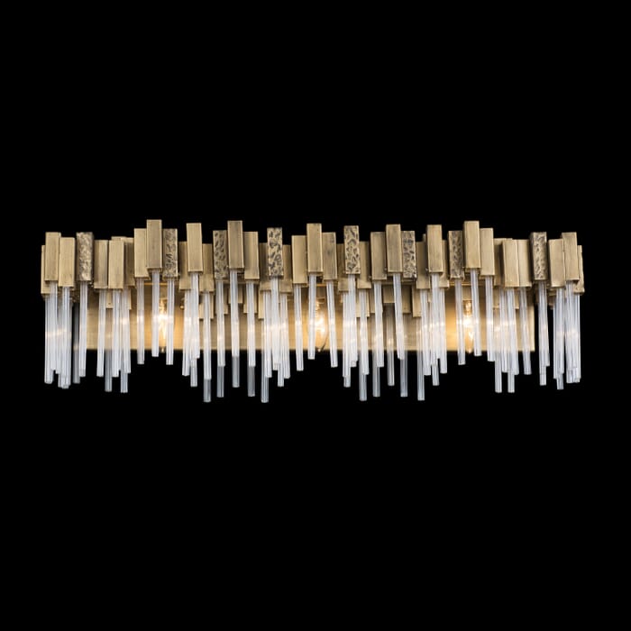 Varaluz Matrix 3-Light 9" Bathroom Vanity Light in Havana Gold Varaluz Matrix 3-Light 9" Bathroom Vanity Light in Havana Gold