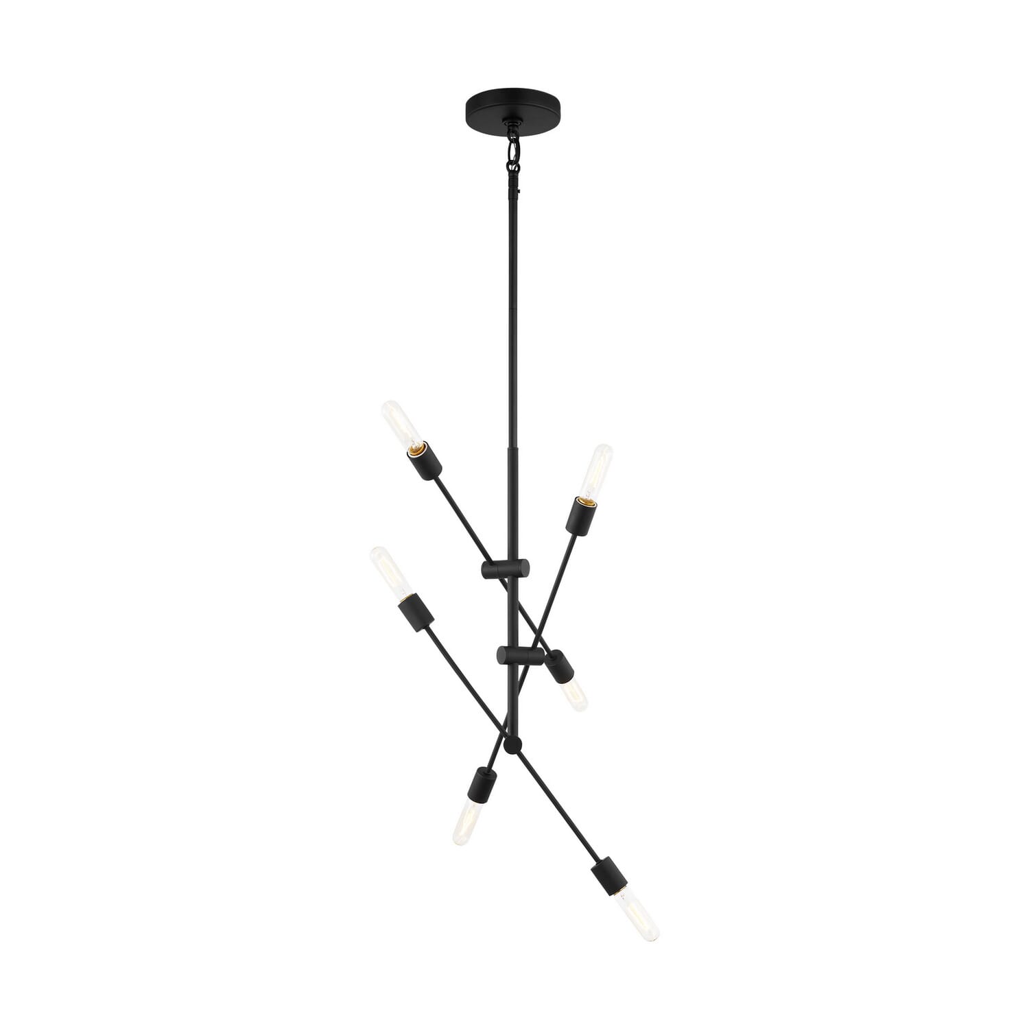 Axis 6-Light Chandelier in Midnight Black
