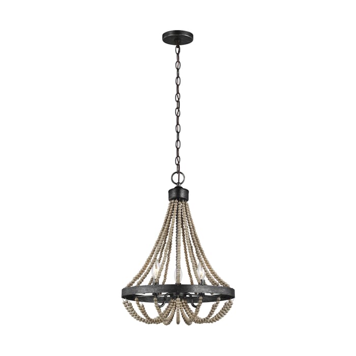 Sea Gull Oglesby 3-Light Rustic Chandelier in Washed Pine Sea Gull Oglesby 3-Light Rustic Chandelier in Washed Pine