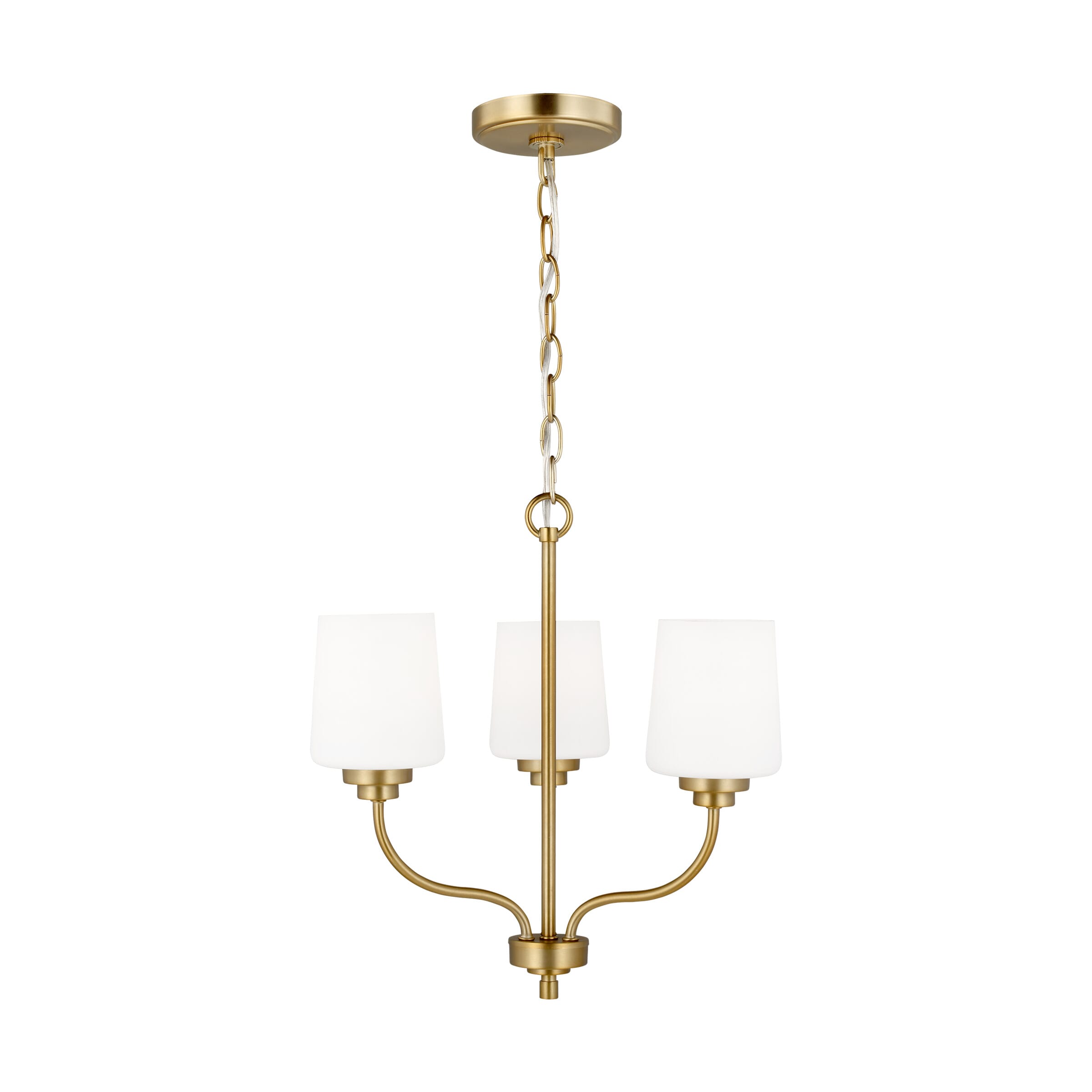 Windom 3-Light Traditional Chandelier in Satin Brass