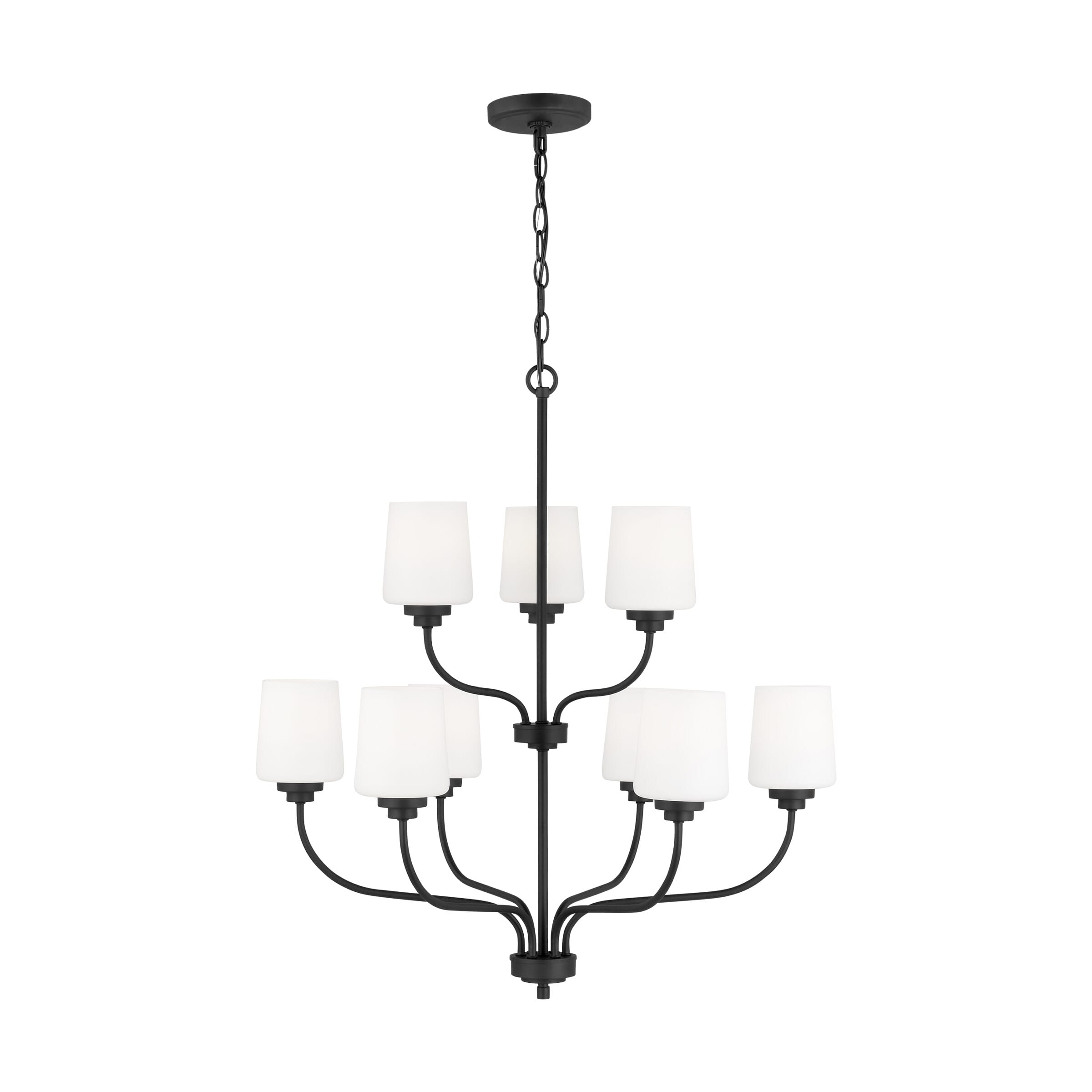 Windom 9-Light Traditional Chandelier in Midnight Black