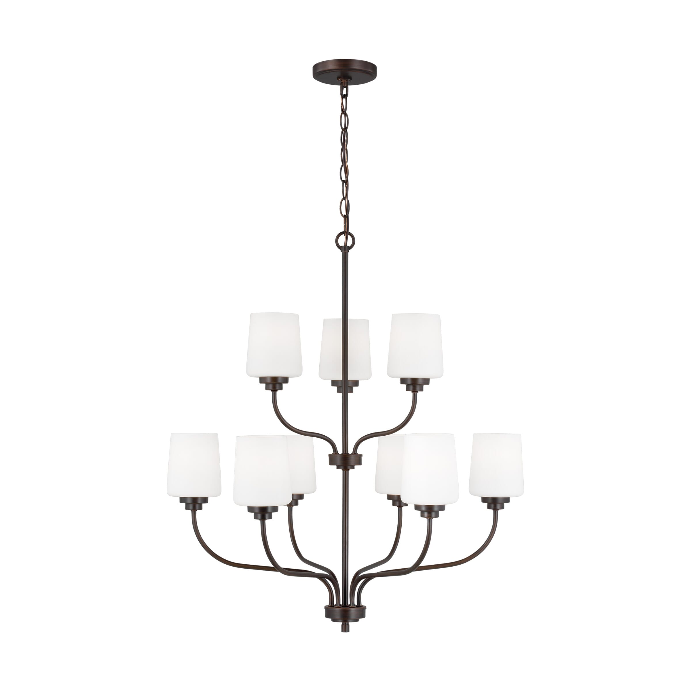 Windom 9-Light Traditional Chandelier in Bronze