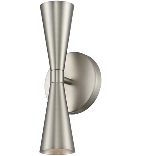 Kalco Milo 2-Light Wall Sconce in Satin Nickel