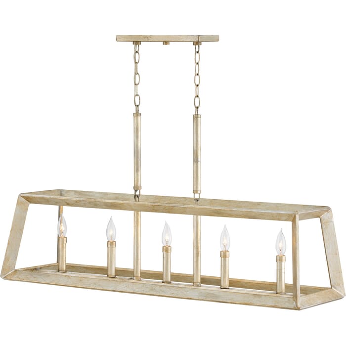 Hinkley Tinsley 5-Light Linear in Silver Leaf Hinkley Tinsley 5-Light Linear in Silver Leaf