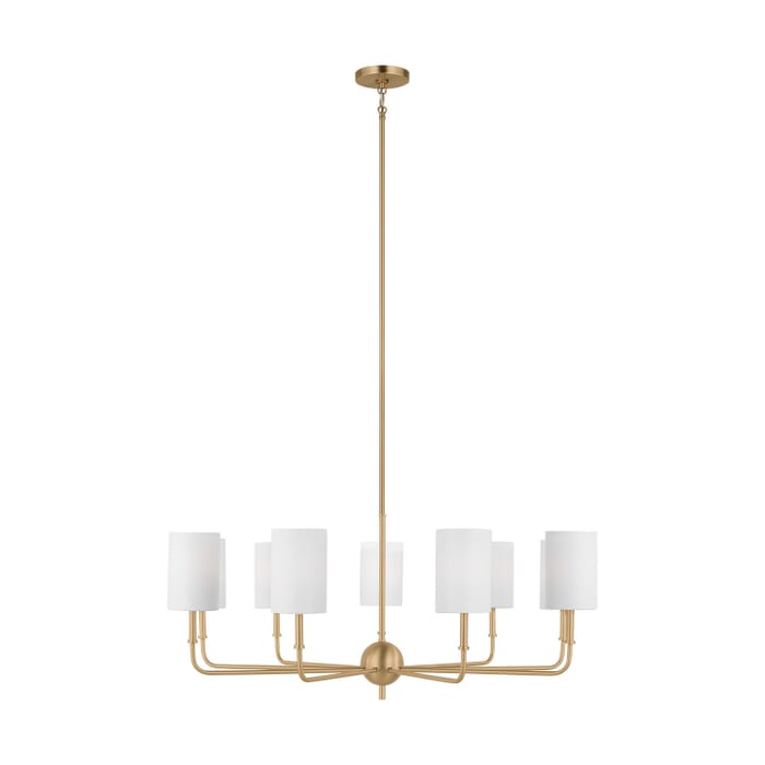 Foxdale 9-Light Chandelier in Satin Brass Foxdale 9-Light Chandelier in Satin Brass