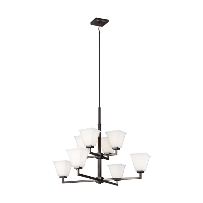 Sea Gull Ellis Harper 8-Light LED Transitional Chandelier in Brushed Oil Rubbed Bronze Sea Gull Ellis Harper 8-Light LED Transitional Chandelier in Brushed Oil Rubbed Bronze