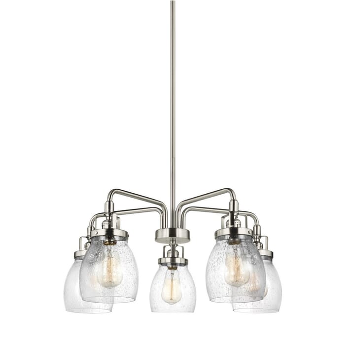 Sea Gull Belton 5-Light Chandelier in Brushed Nickel Sea Gull Belton 5-Light Chandelier in Brushed Nickel