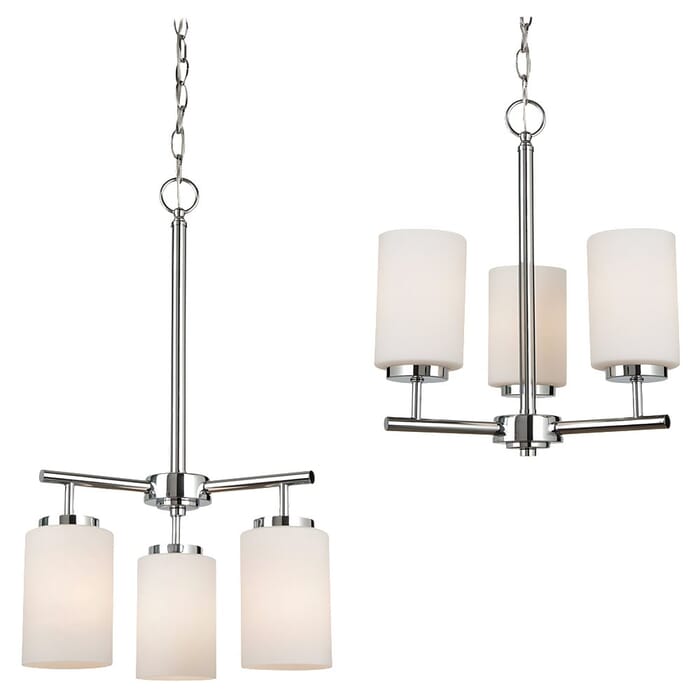 Sea Gull Oslo 3-Light Chandelier in Chrome Sea Gull Oslo 3-Light Chandelier in Chrome