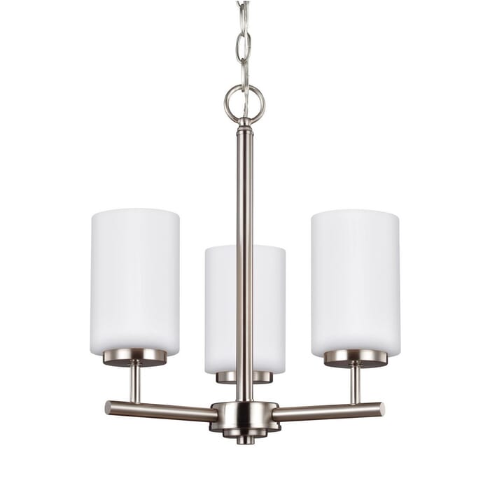Sea Gull Oslo 3-Light Chandelier in Brushed Nickel Sea Gull Oslo 3-Light Chandelier in Brushed Nickel