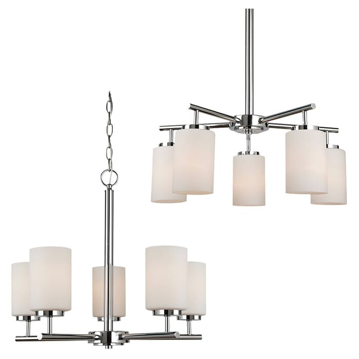 Sea Gull Oslo 5-Light Chandelier in Chrome Sea Gull Oslo 5-Light Chandelier in Chrome