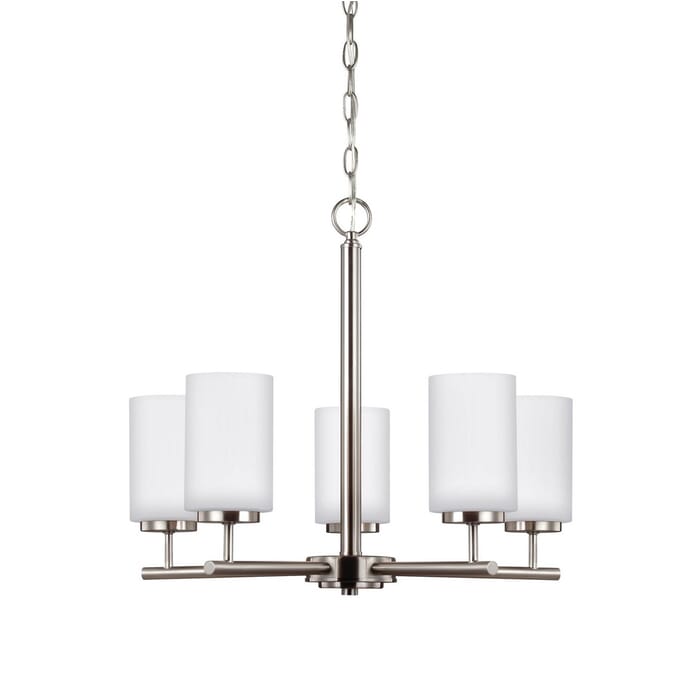 Sea Gull Oslo 5-Light Chandelier in Brushed Nickel Sea Gull Oslo 5-Light Chandelier in Brushed Nickel