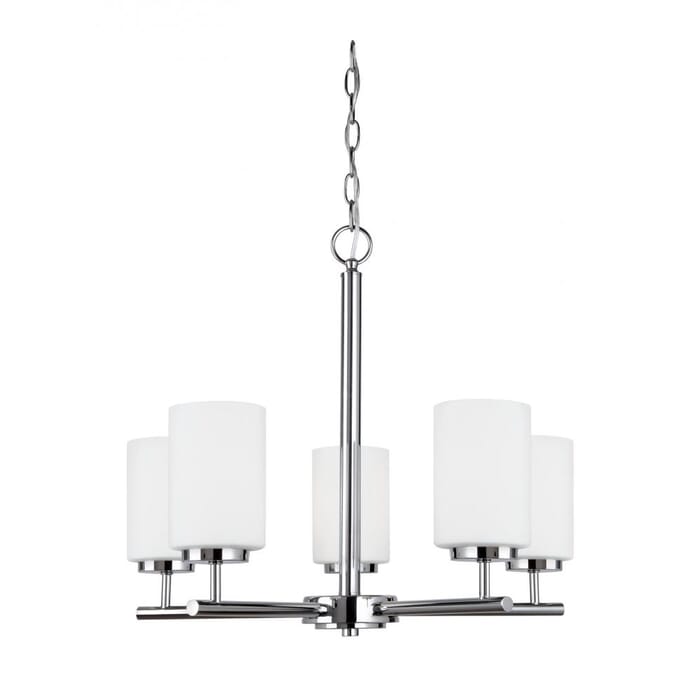 Sea Gull Oslo 5-Light Chandelier in Chrome Sea Gull Oslo 5-Light Chandelier in Chrome