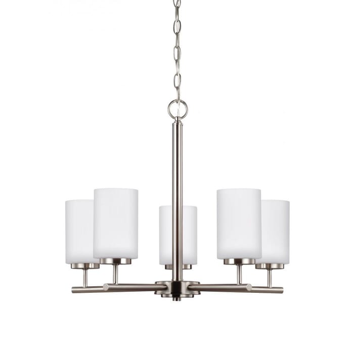 Sea Gull Oslo 5-Light Chandelier in Brushed Nickel Sea Gull Oslo 5-Light Chandelier in Brushed Nickel