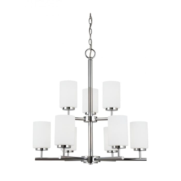 Sea Gull Oslo 9-Light Chandelier in Chrome Sea Gull Oslo 9-Light Chandelier in Chrome