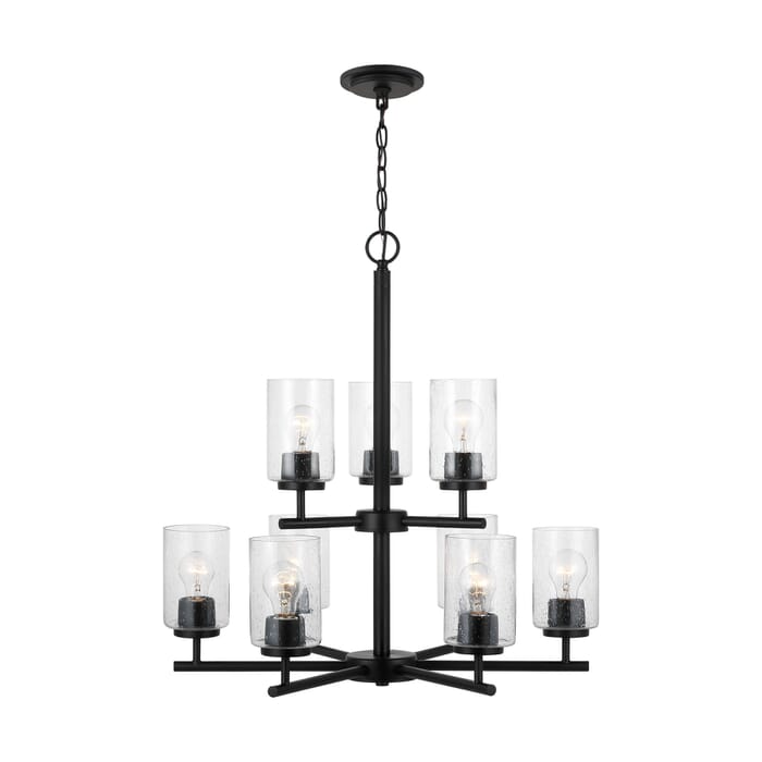 Sea Gull Oslo 9-Light Contemporary Chandelier in Midnight Black Sea Gull Oslo 9-Light Contemporary Chandelier in Midnight Black