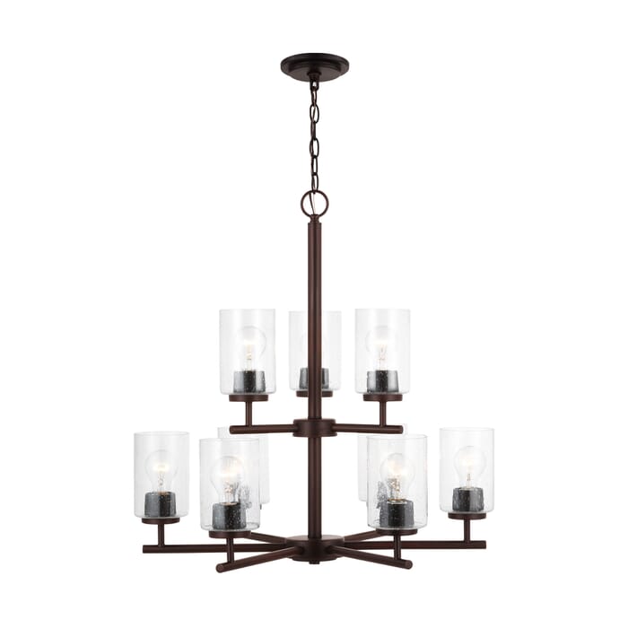 Sea Gull Oslo 9-Light Contemporary Chandelier in Bronze Sea Gull Oslo 9-Light Contemporary Chandelier in Bronze