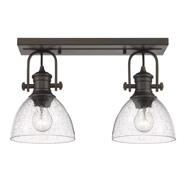 Golden Hines 2-Light Ceiling Light in Rubbed Bronze Golden Hines 2-Light Ceiling Light in Rubbed Bronze