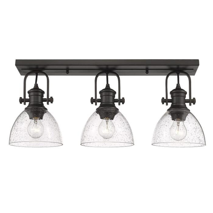 Golden Hines 3-Light Ceiling Light in Rubbed Bronze Golden Hines 3-Light Ceiling Light in Rubbed Bronze
