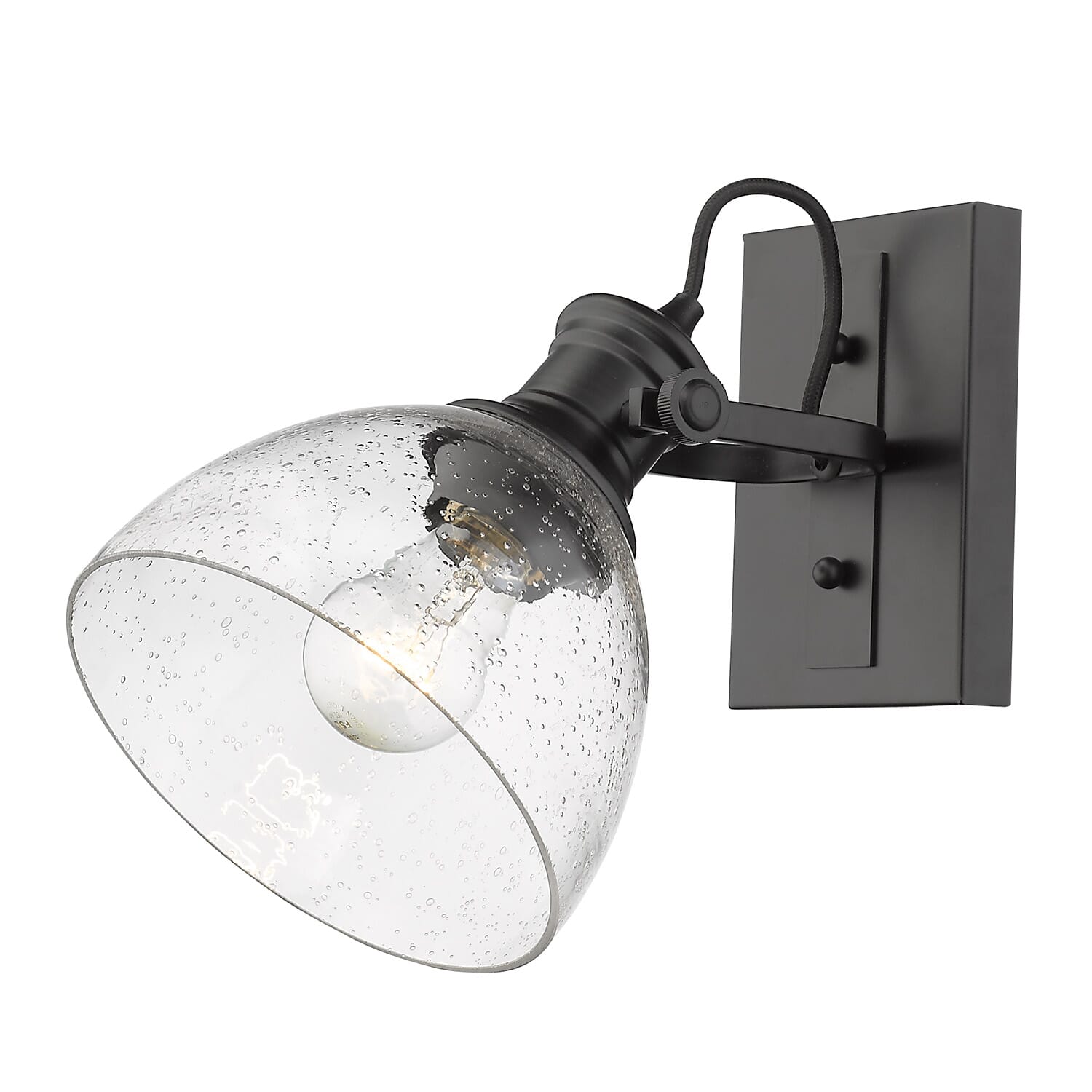 Golden Hines Bathroom Wall Sconce in Black