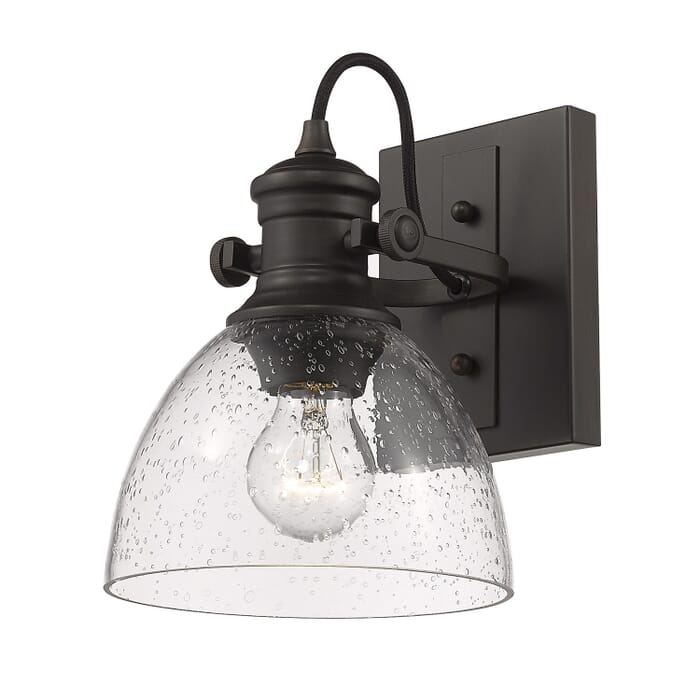 Golden Hines Bathroom Vanity Light in Rubbed Bronze Golden Hines Bathroom Vanity Light in Rubbed Bronze