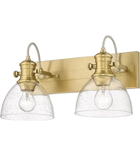 Golden Hines 2-Light Bathroom Vanity Light in Brushed Champagne Bronze