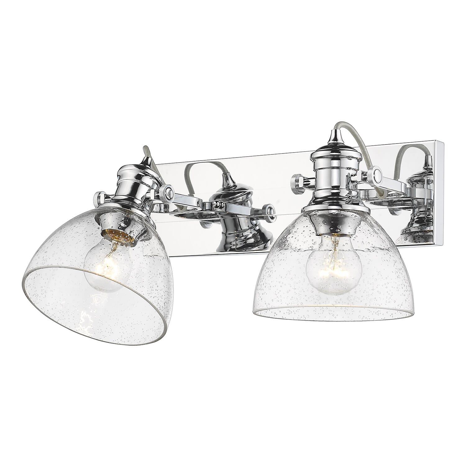 Golden Hines 2-Light Bathroom Vanity Light in Chrome