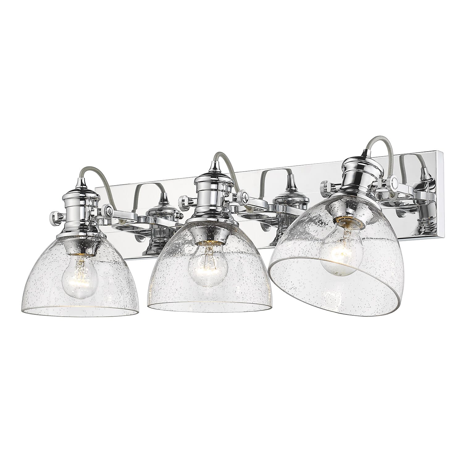Golden Hines 3-Light Bathroom Vanity Light in Chrome
