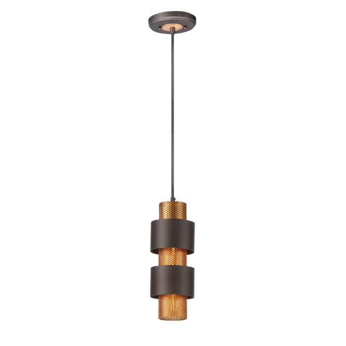 Maxim Caspian Pendant Light in Oil Rubbed Bronze and Antique Brass Maxim Caspian Pendant Light in Oil Rubbed Bronze and Antique Brass