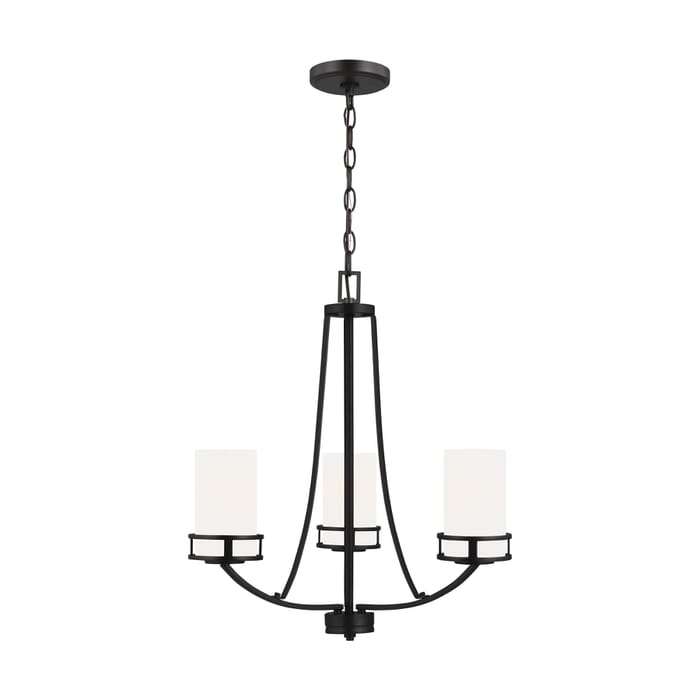 Sea Gull Robie 3-Light Rustic Chandelier in Midnight Black Sea Gull Robie 3-Light Rustic Chandelier in Midnight Black