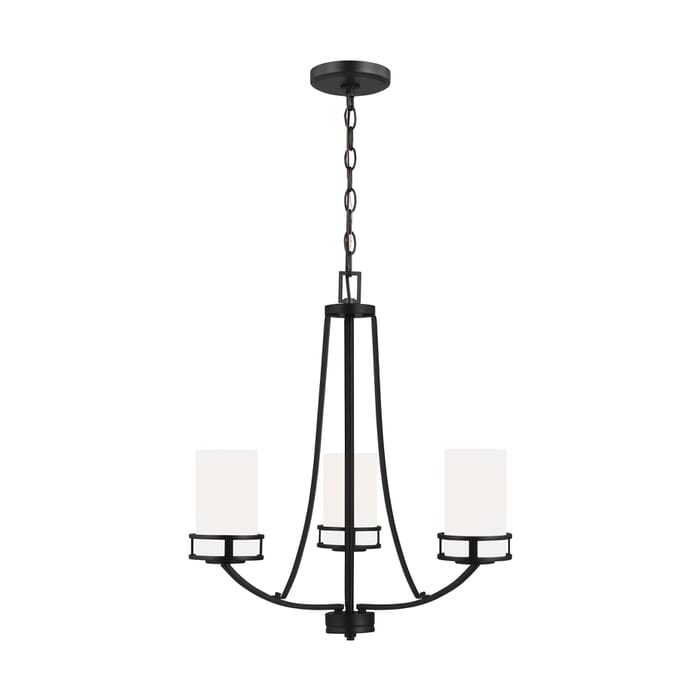 Sea Gull Robie 3-Light Rustic Chandelier in Midnight Black Sea Gull Robie 3-Light Rustic Chandelier in Midnight Black