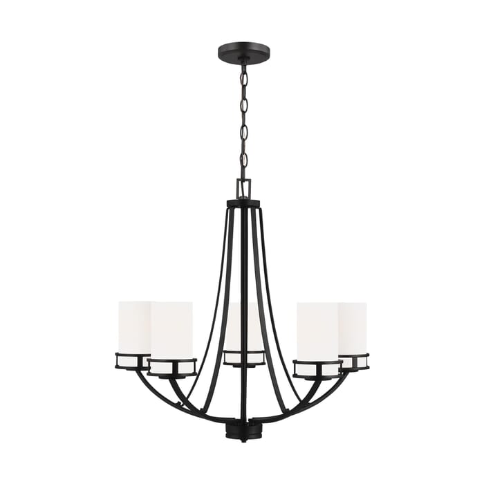 Sea Gull Robie 5-Light Rustic Chandelier in Midnight Black Sea Gull Robie 5-Light Rustic Chandelier in Midnight Black